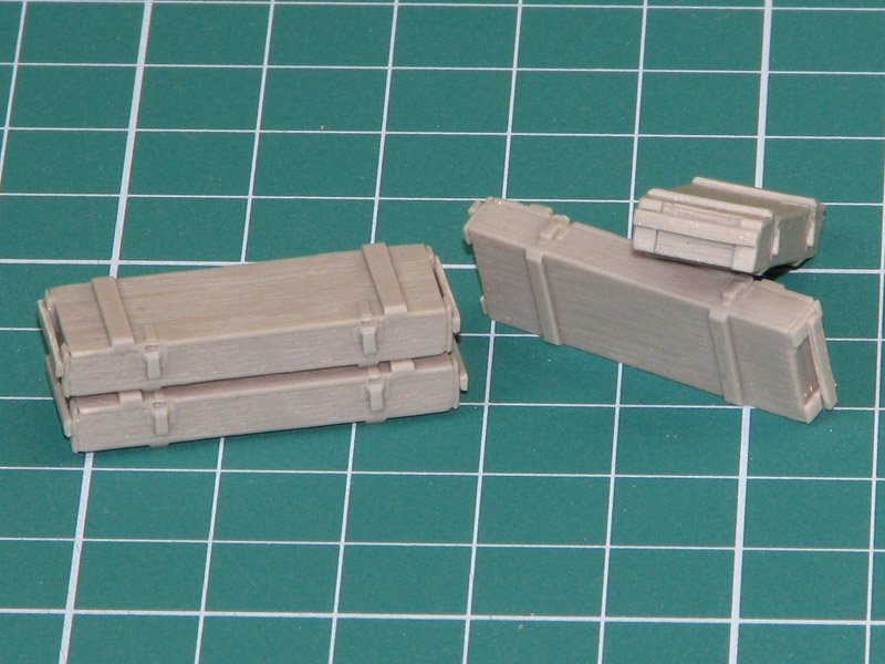 Boîtes à munitions en bois Eureka XXL E-016 pour cartouches Pak 40 de 7,5 cm au 1/35 – Bild 3