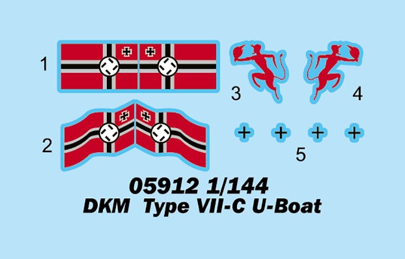Trumpeter 05912 DKM Type VII-C U-Boot 1/144 – Bild 3