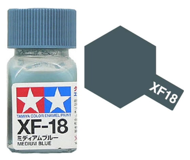 Peinture émail Tamiya XF18 Bleu moyen (80318)