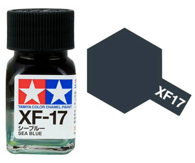 Peinture émail Tamiya XF17 Bleu Mer (80317)