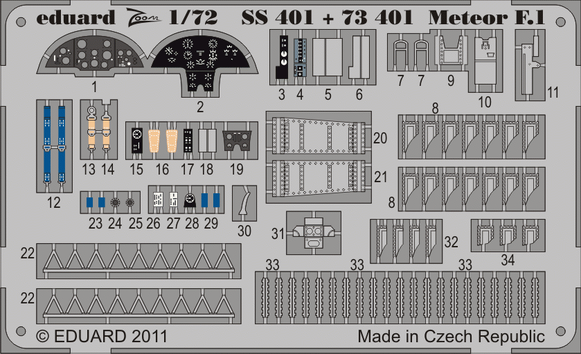 Eduard 73401 Meteor F.1 SA 1/72 CYBER HOBBY, DRAGON