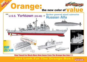 Cyber ​​Hobby 1048 USS Yorktown CG-48 et classe Alfa russe 1/350