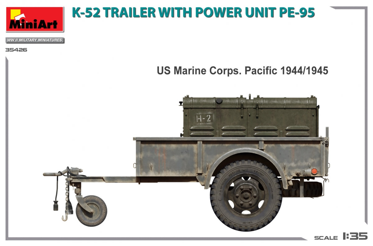MiniArt 35426 K-52 REMORQUE AVEC GROUPE MOTEUR PE-95 1/35 – imagen 7