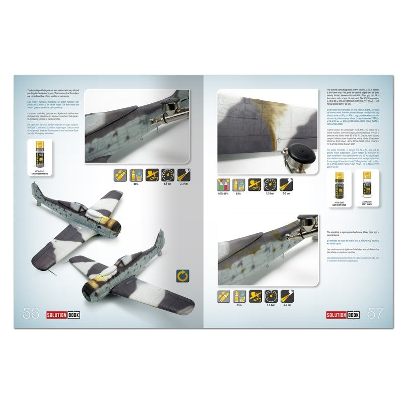 AMMO by Mig Jimenez 6535 SOLUTION BOOK 32 - BLACK EDITION: How to Paint Late WWII Luftwaffe Aircraft (Multilingual)