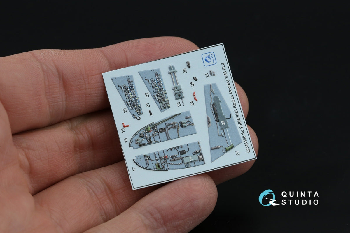 Intérieur coloré imprimé en 3D sur papier décalcomanie pour Su-25SM/SM3 (Zvezda/Quinta Models/Arma Models) Quinta Studio QD+48438, échelle 1/48 – immagine 5