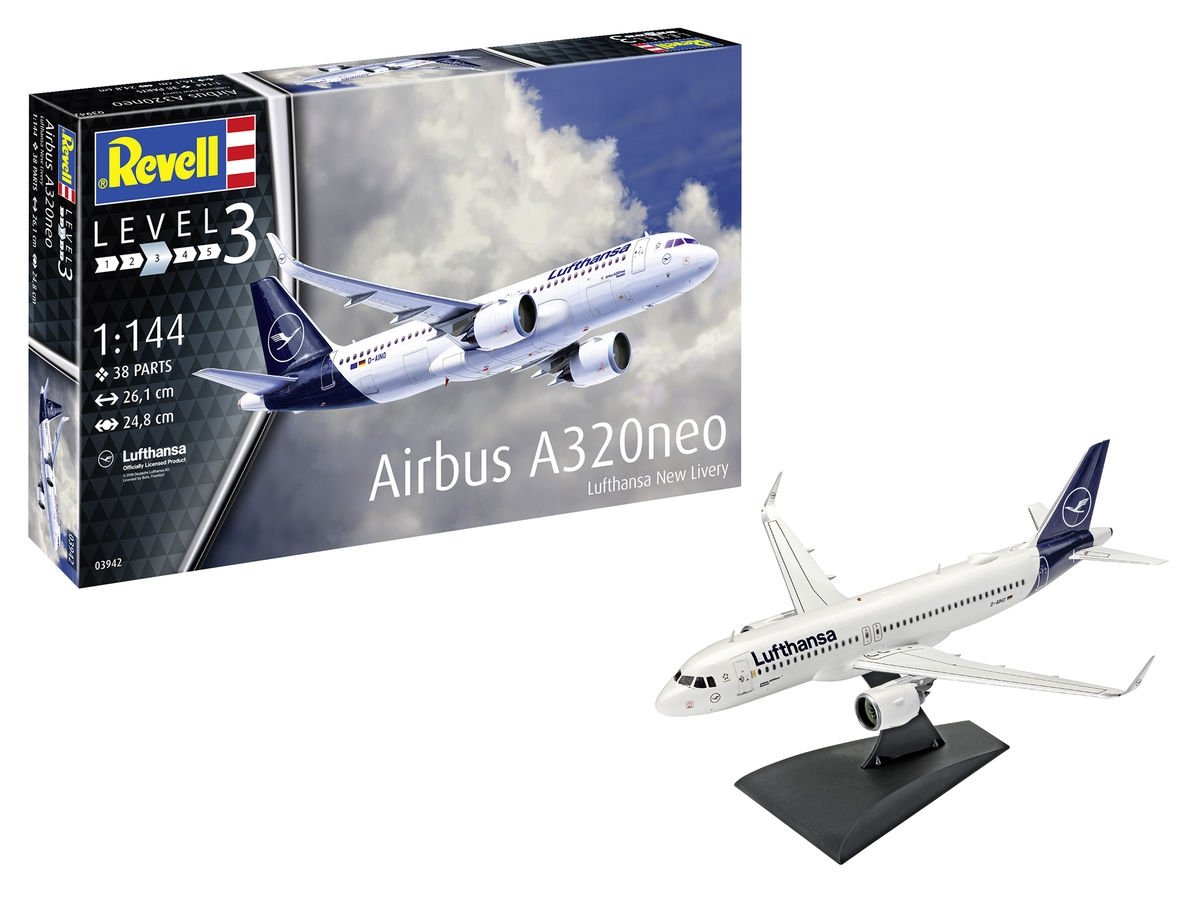 Revell 63942 Airbus A320neo Lufthansa Nouvelle livrée Maquette 1/144