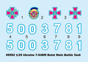 Trumpeter 09592 Ukraine T-64BM Bulat 1/35 – image 3