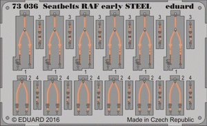 Ceintures de sécurité Eduard 73036 RAF début acier 1/72