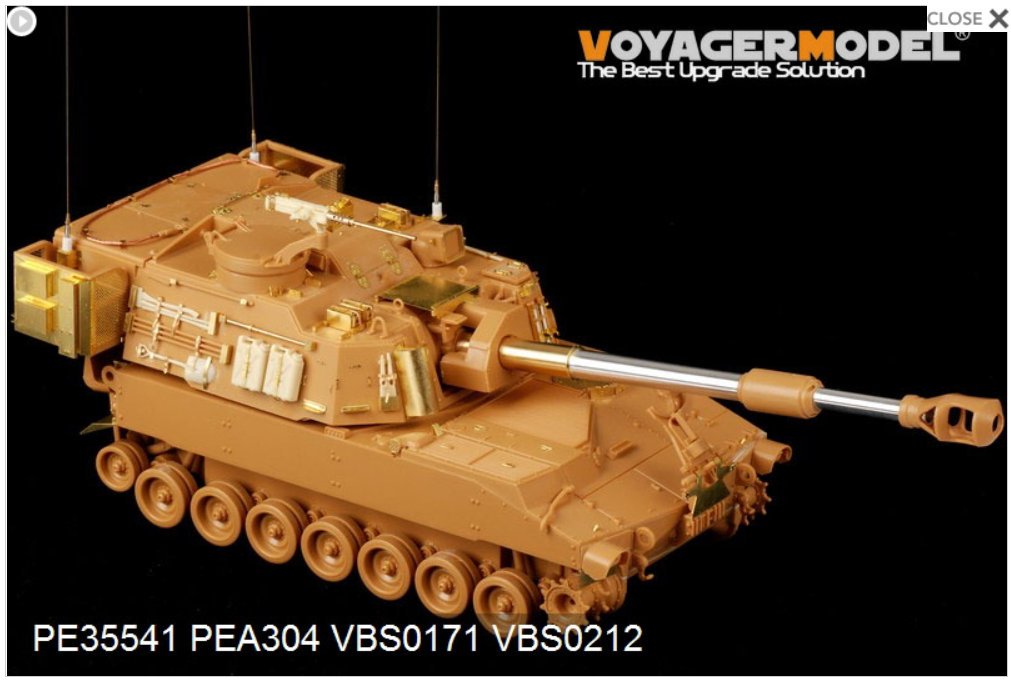 Maquette Voyager PE35541 Obusier automoteur moderne M109A6 de l&amp;#39;armée américaine Pour TAMIYA 37012/ITALERI 372 1/35 – image 3
