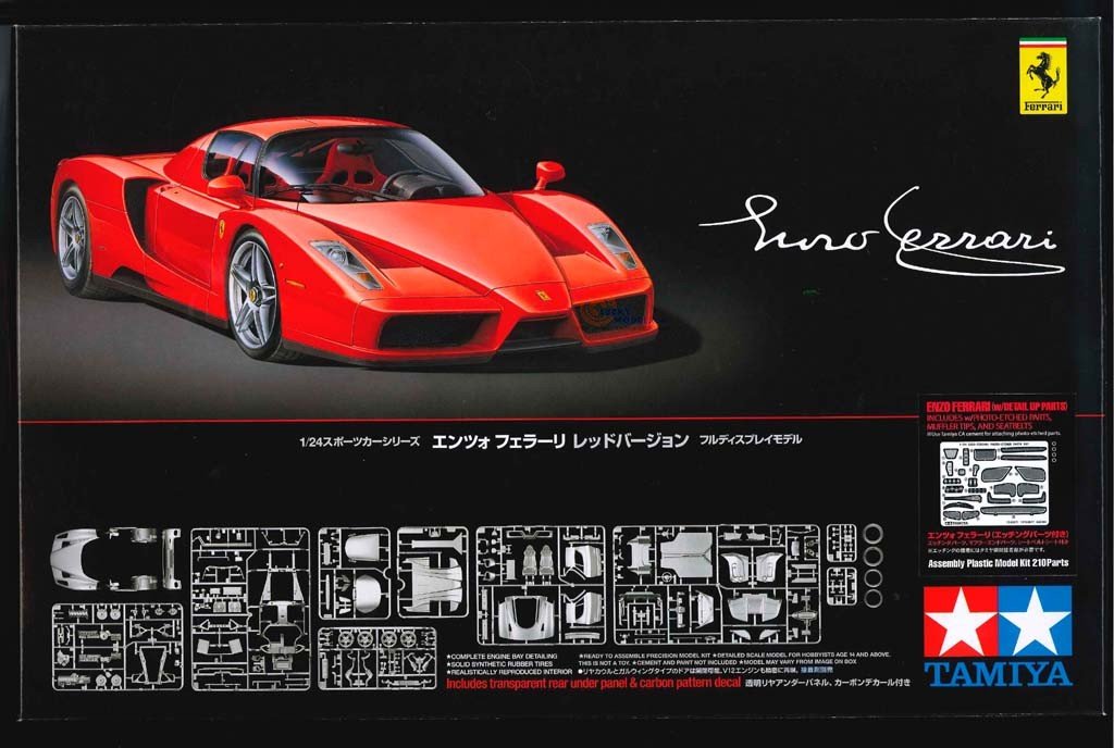 Tamiya 24327 Enzo Ferrari avec pièces de détail, maquette de voiture à l'échelle 1/24 