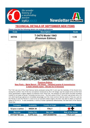 Italeri 6570 T-34/76 mod. 1943 1/35 – immagine 2