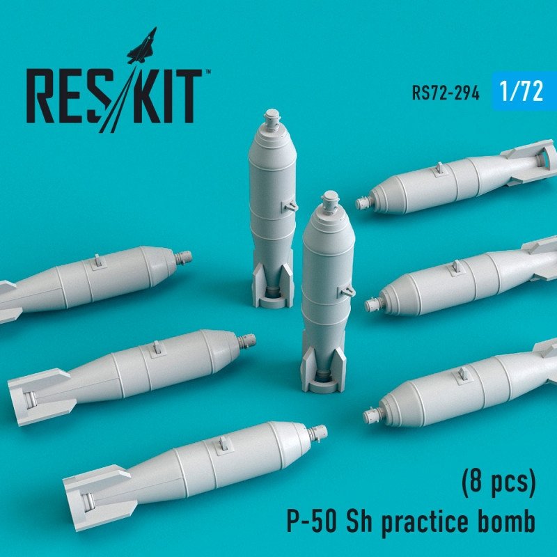 RESKIT RS72-0294 Bombe d&amp;#39;entraînement P-50 Sh (8 pièces) 1/72