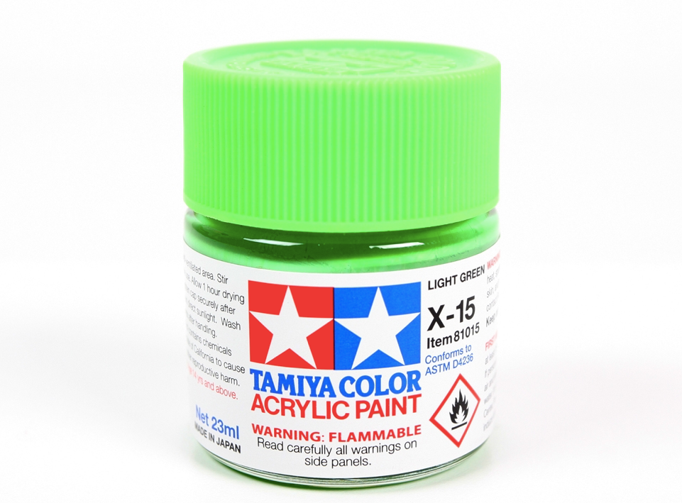 Tamiya 81015 Peinture acrylique X-15 Vert clair 23 ml – immagine 2