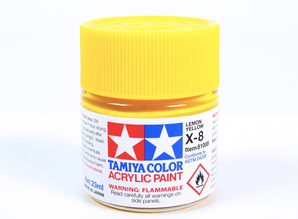 Tamiya 81008 Peinture acrylique X-8 Jaune citron 23 ml – Bild 2