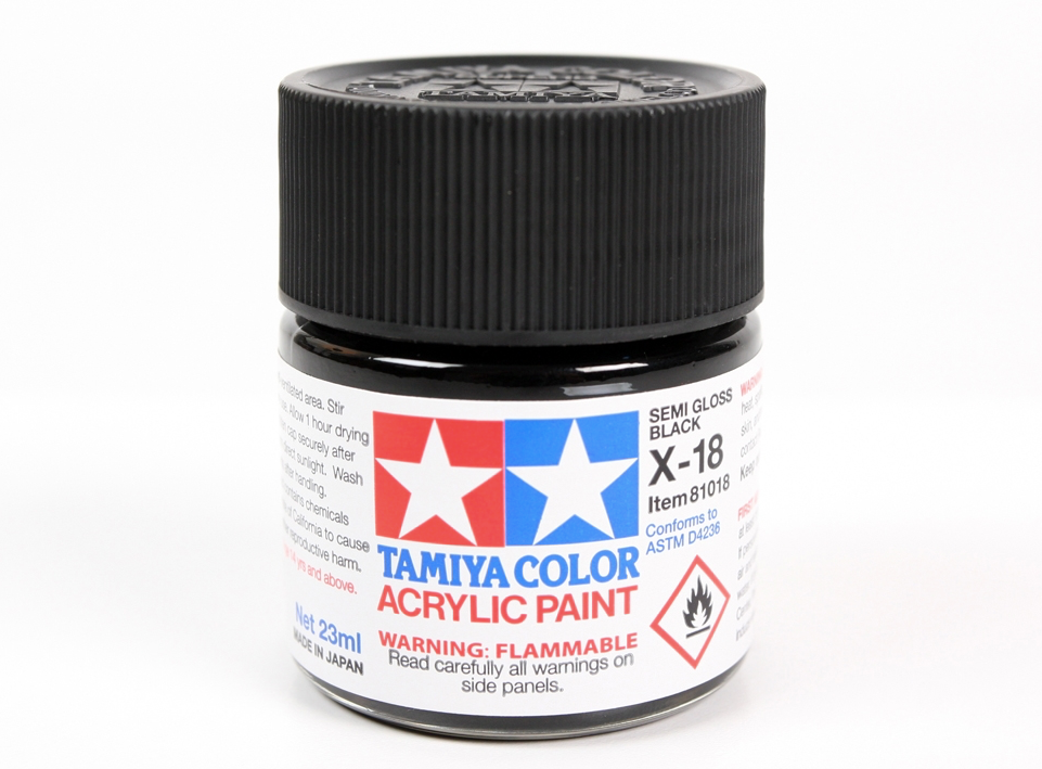 Tamiya 81018 Acryl X-18 Noir semi-brillant 23 ml – Bild 2