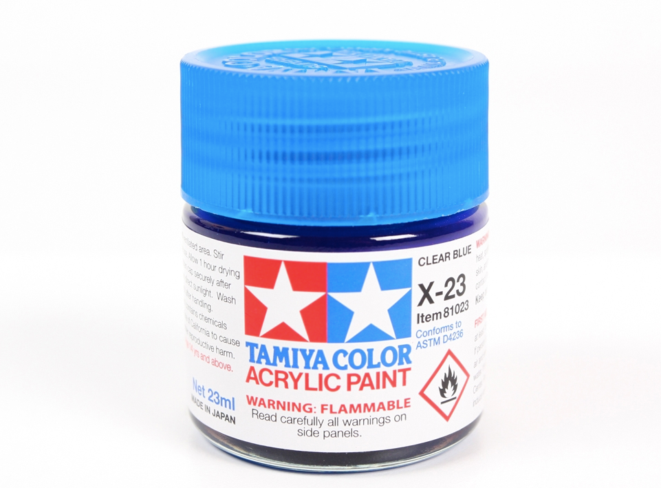 Tamiya 81023 Acryl X-23 Clear Blue 23ml – zdjęcie 3