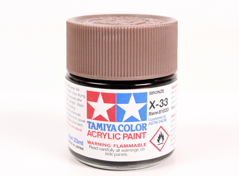 Tamiya 81033 Peinture acrylique X-33 Bronze 23 ml – immagine 2