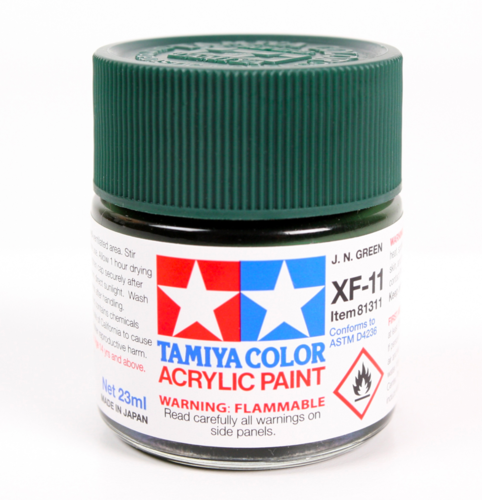 Tamiya 81311 Peinture acrylique XF-11 JN Vert 23 ml  – image 3
