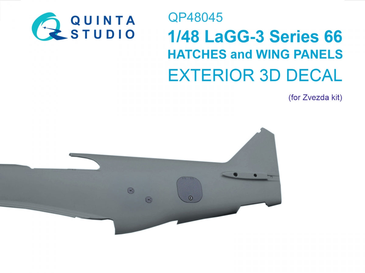 Quinta Studio QP48045 LaGG-3 Série 66 Trappes et panneaux d&amp;#39;ailes (Zvezda) 1/48