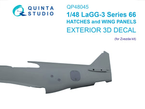 Quinta Studio QP48045 LaGG-3 Série 66 Trappes et panneaux d&amp;#39;ailes (Zvezda) 1/48