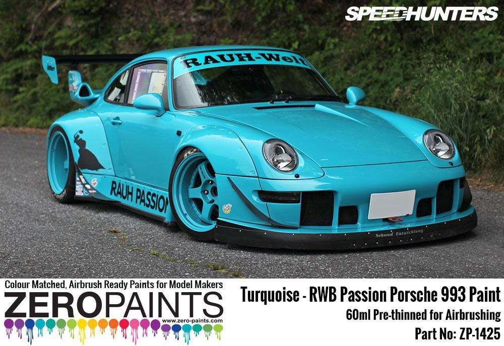 Peinture turquoise Zero Paints ZP-1425 RWB Rauh Passion Porsche 993, 60 ml – Bild 2