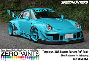 Peinture turquoise Zero Paints ZP-1425 RWB Rauh Passion Porsche 993, 60 ml – Bild 2