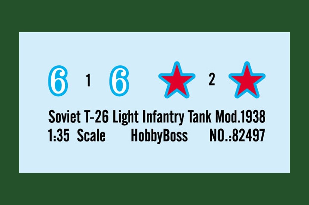 Hobby Boss 82497 Char d&amp;#39;infanterie léger soviétique T-26 Mod.1938 (1/35) – immagine 3