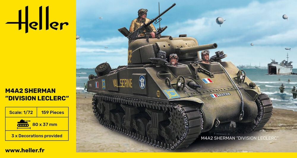 Heller 79894 M4A2 Sherman Division Leclerc deco.FR 1/72 – zdjęcie 2