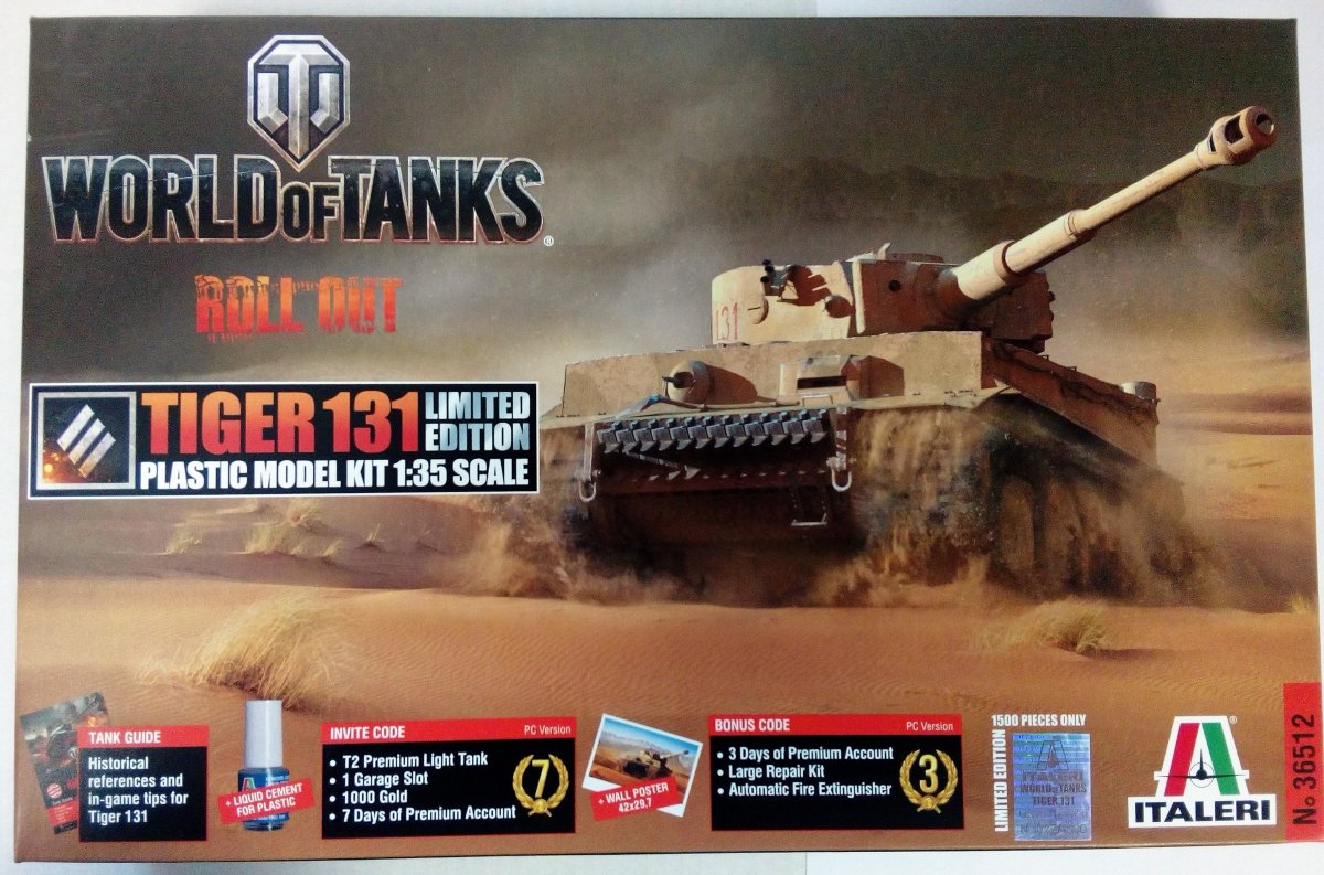 Italeri 36512 WORLD OF TANKS TIGER 131 Édition limitée (1/35) – Bild 2