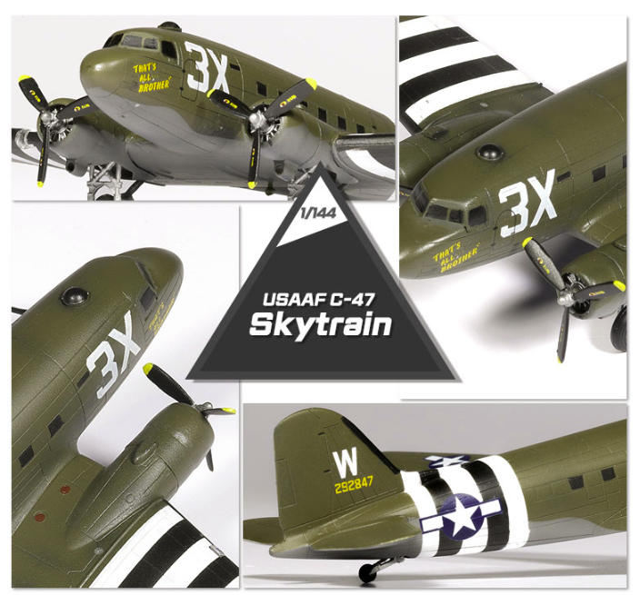 Academy 12633 USAAF C-47 Skytrain 1/144 – zdjęcie 3