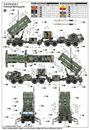 Trumpeter 01037 M983 HEMTT M901 Station de lancement du système de missiles sol-air Patriot MIM-104F0 PAC-3 1/35 – imagen 2