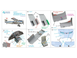 Intérieur imprimé en 3D et coloré sur papier décalcomanie pour Antonov An-2 Colt (QD48575 de Quinta Studio, HobbyBoss) à l&amp;#39;échelle 1/48 – image 10
