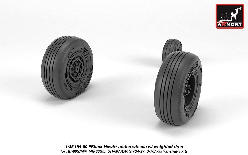 Roues Armory Models AW35303 UH-60 Black Hawk avec pneus lestés 1/35 – image 4