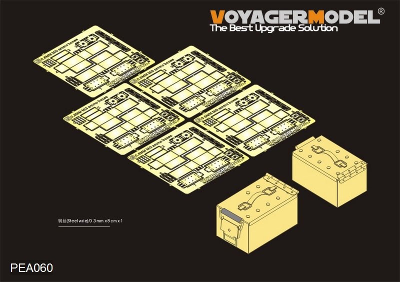 Modèle Voyager PEA060 Boîte à munitions moderne de l'armée américaine Cal.50 M2A1 (GP) 1/35