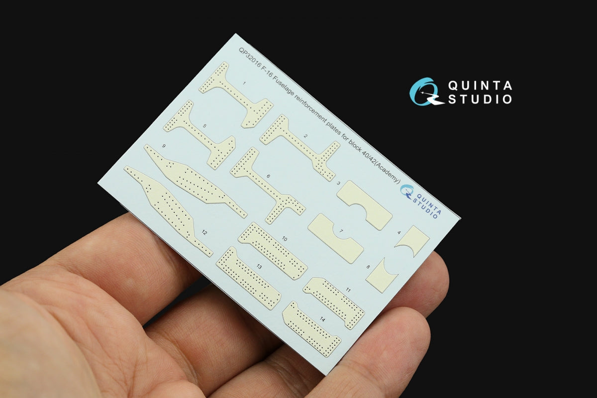 Quinta Studio QP32016 Plaques de renfort bloc 40/42 F-16 (Academy) 1/32 – image 2