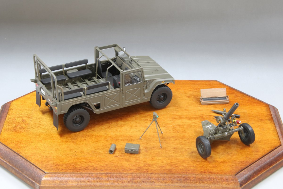 Fine Molds FM59 JGSDF Mortier lourd RT de 120 mm avec tracteur 1/35 – immagine 2