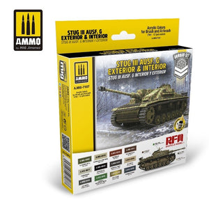 Munitions du Mig Jimenez 7187 STUG III AUSF. G Ensemble extérieur et intérieur 12x17ml