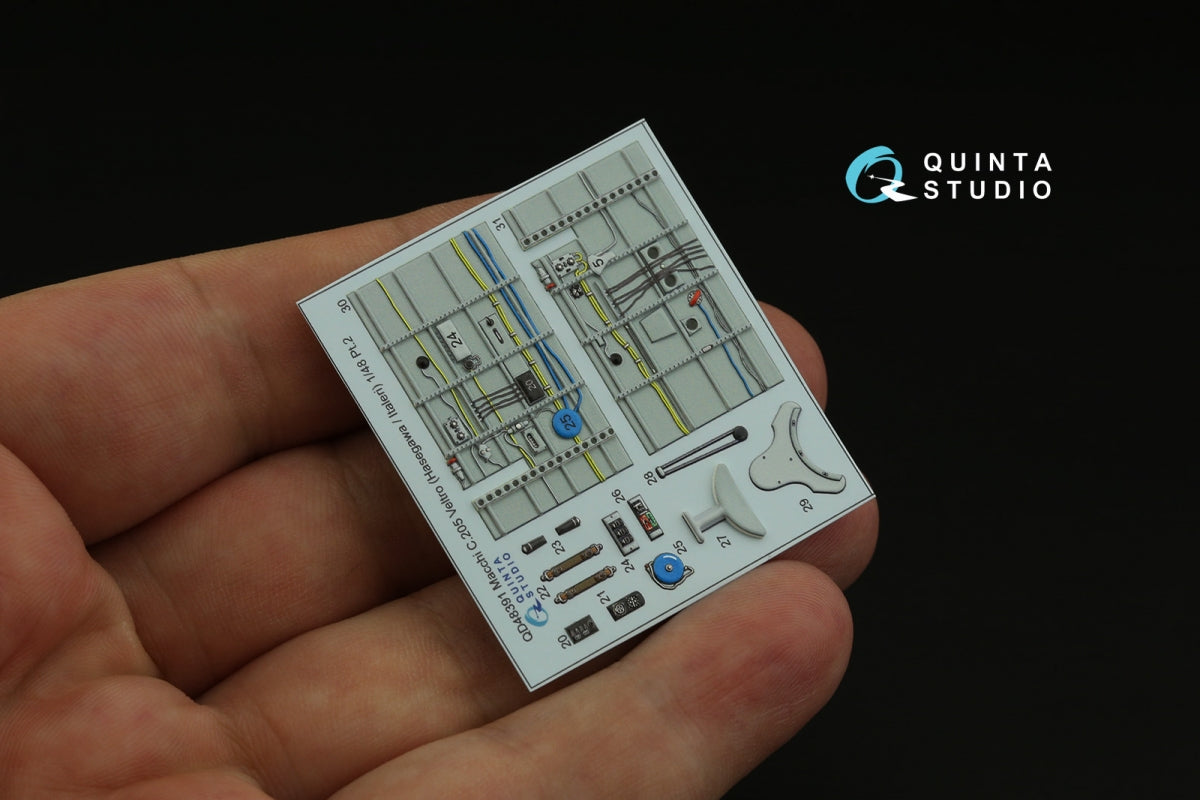 Quinta Studio QD48391 Macchi C.205 Veltro Intérieur imprimé et coloré en 3D sur papier décalque (Hasegawa/Italeri) 1/48 – image 5
