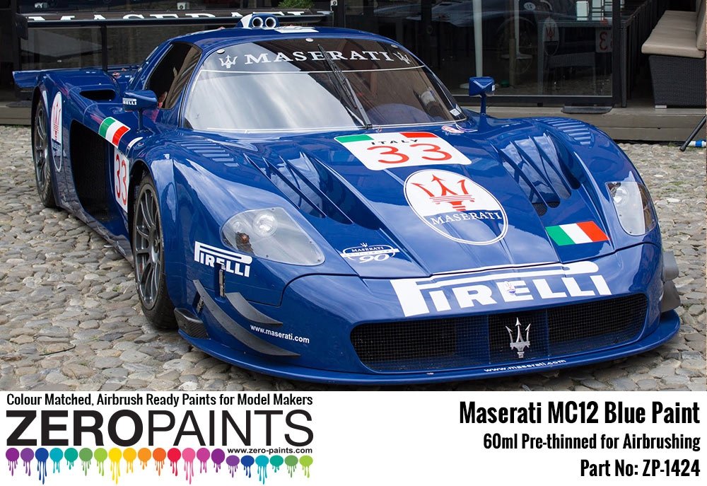 Peinture bleue Maserati MC12 Zero Paints ZP-1424, 60 ml – immagine 2