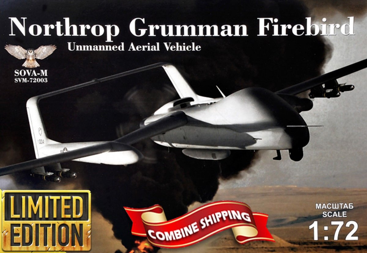 Sova 72003 Northrop Grumman Firebird Véhicule aérien sans pilote 1/72