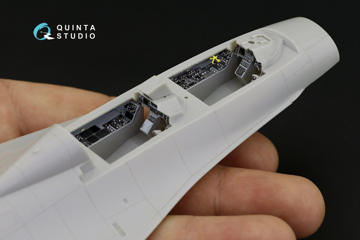 Intérieur imprimé en 3D et coloré sur papier décalcomanie Quinta Studio QD48221 F-16B (Hasegawa) 1/48 – image 3