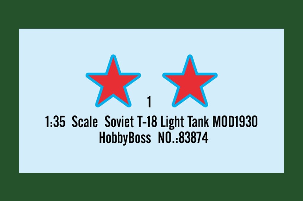 Hobby Boss 83874 Char léger soviétique T-18 MOD1930 1/35 – image 3