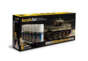 Italeri 433AP Armée allemande militaire Seconde Guerre mondiale (Ensemble de 6 peintures acryliques)