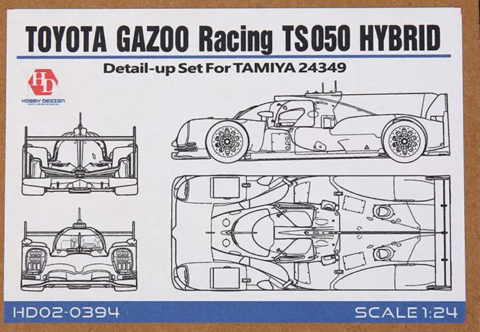 Hobby Design HD02-0394 Toyota Gazoo Racing TS050 Hybrid - Kit de détails pour Tamiya 24349 1/24