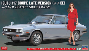 Hasegawa SP604 Isuzu 117 Coupé Version Tardive (XE) avec Figurine de Belle Fille 1/24