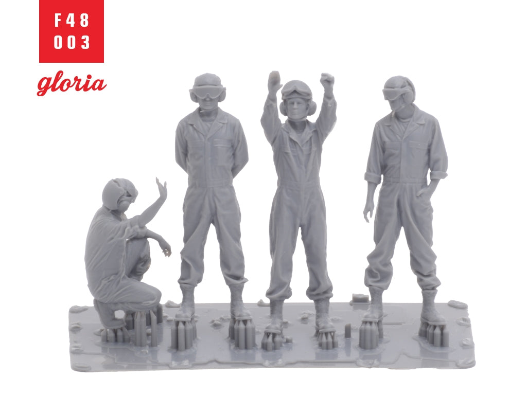 Gloria F48003 USMC Ground Crew 4 figurines imprimées en 3D 1/48 – Bild 6