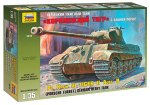 Zvezda 3616 Pz. Kpfw. VI Tigre II Ausf. B (Porsche Tourelle) Char lourd allemand 1/35