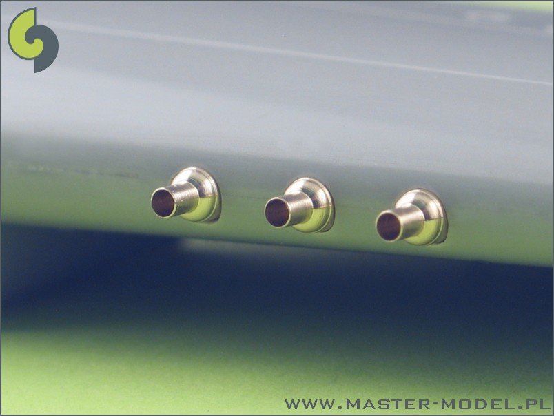 Master AM-48-025 P-40 EN - carénages avec tubes de souffle pour Browning .50cal (6 pièces) (1/48)  – Bild 6