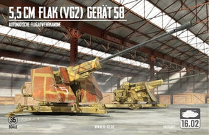 16.02 VK35001 5,5 cm Flak (VG2) Gerät 58 Automatische Flugabwehrkanone 1/35
