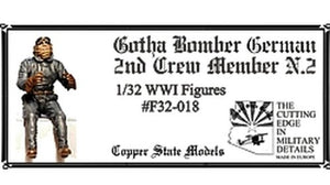 Maquette Copper State Models F32-018 Bombardier allemand, deuxième membre d&amp;#39;équipage n° 2, échelle 1/32